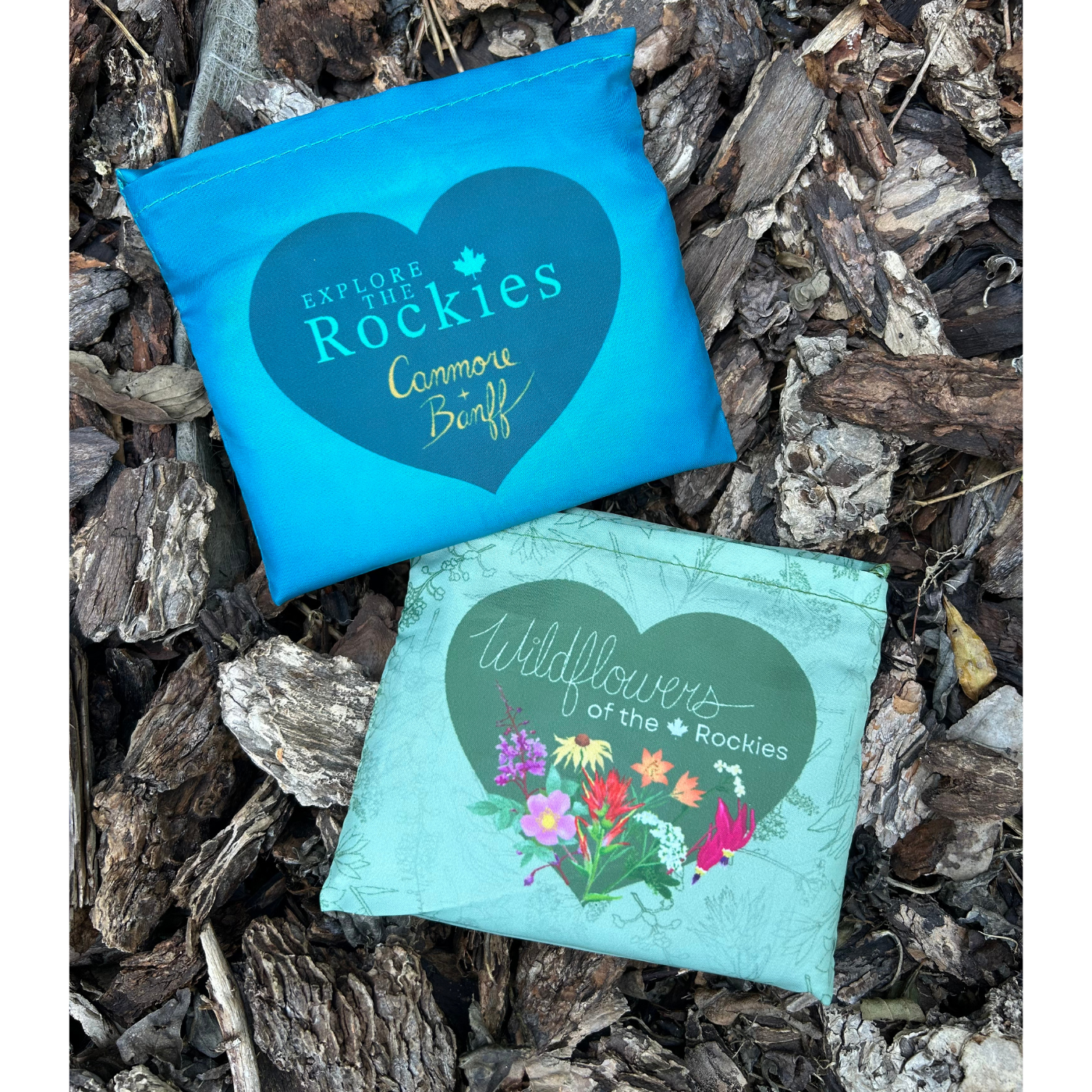 Your Choice: Set of 2 Tote Bags ⌲ Explore the Rockies, Wildflowers of the Rockies