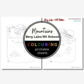 Set of 13 Mountains Colouring Sheets ⌲ Printable